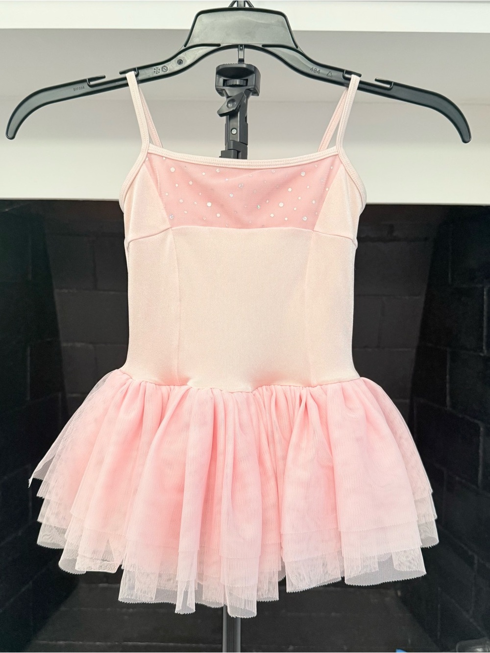 Mirella Light Pink Tulle Ballet Tutu Dress w/tights and Leg Warmers, Girls 4-6